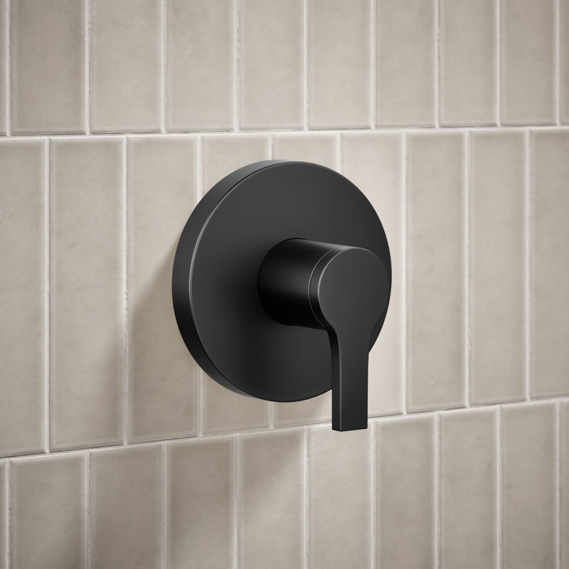 Ensemble de garniture de douche Elate Rite-Temp, sans pomme de douche, Noir mat