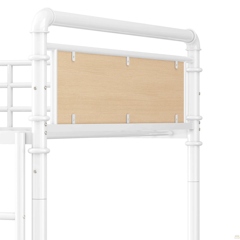 Twin XL Over Twin XL Metal Bunk Bed, White
