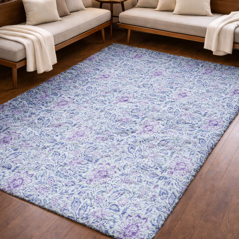 Tapis à poil long de qualité supérieure lavable à la machine ADS660, Ciel, 10 pi x 14 pi
