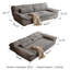 Canapé-lit de 86,6 po avec dossier réglable, coussin haute densité et housse amovible, parfait pour les appartements et les invités qui passent la nuit-785269540-785269538-785269541