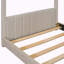 Lit simple en bois et velours, beige-300182080-300182086
