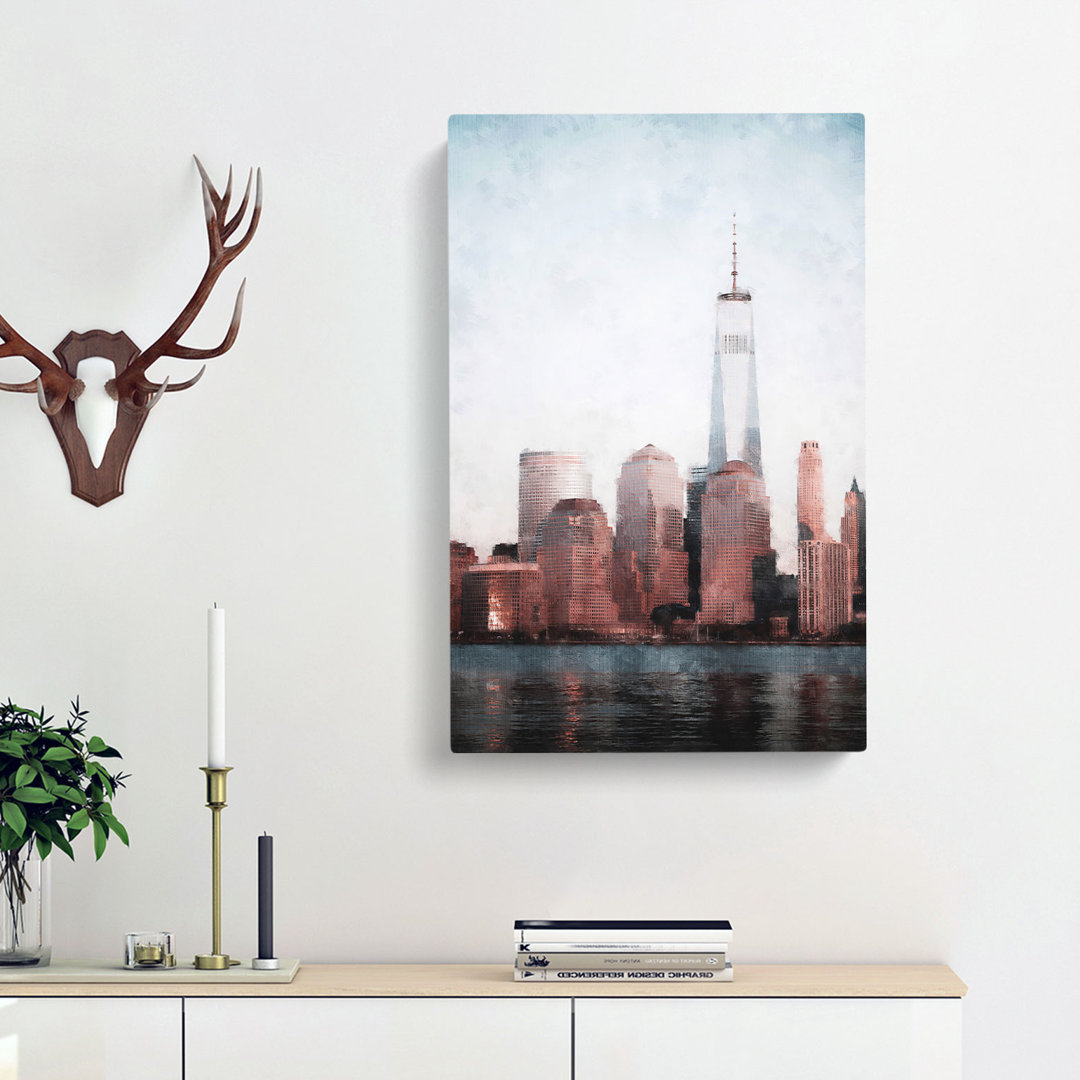 Downtown New York City Skyline - Wrapped Canvas