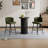 27.2" Upholstered Bar & Counter Stool with Back, 360° Swivel Faux Leather Stools, Olive Green-1283019565