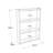 Modern Wall Shelf, Anthracite Color, 16.9 x 23.6 x 3.5 Inches | 100% Melamine Coated Particle Board, Thickness: 0.7 Inches | Numerous Shelves for Stylish Storage & Display, Perfect for Home or Office Use-347397635
