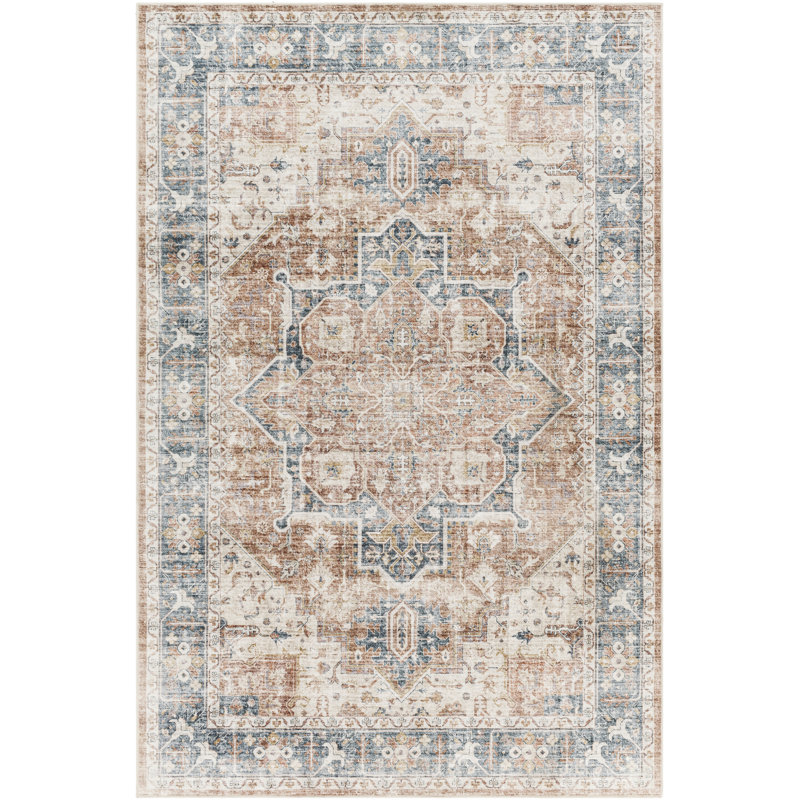 Mittler Washable Oriental Indoor Rug, Rectangle 2'6" x 4'