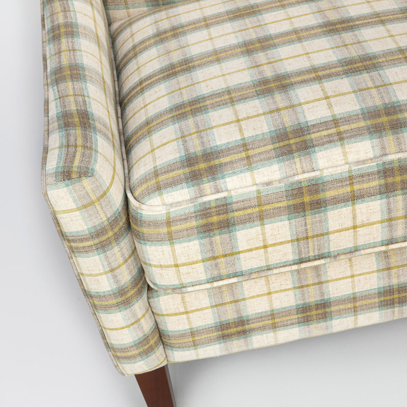 Alicante Upholstered Wingback Chair, Tartan