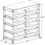 Étagère de rangement pour bacs de rangement pour bacs à 4 niveaux et 8 bacs Junko l 33 x P 15 x H 36