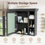 Wall mounted bathroom storage cabinet with mirror door-1607458233