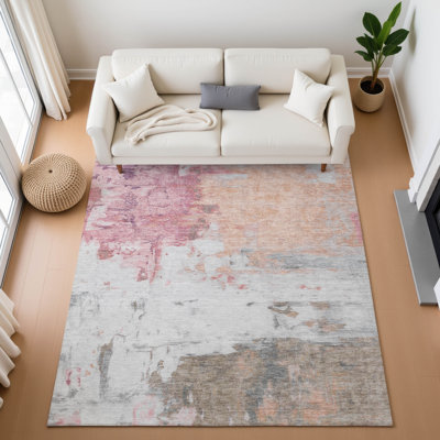 Tapis abstrait lavable à la machine Premium