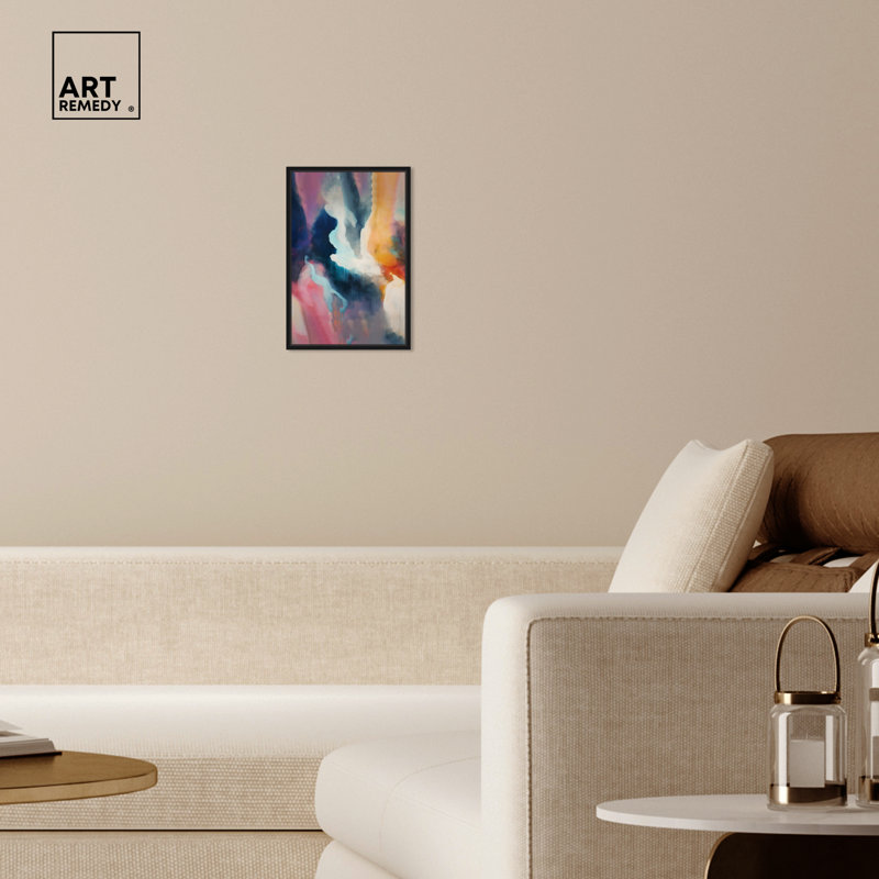 Retro Boreal Retro Modern Abstract Wall Art by Art Remedy, Black Framed, 16" H x 11" W
