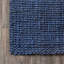 Tapis bleu marine en jute tissé à la main Pata-380404247