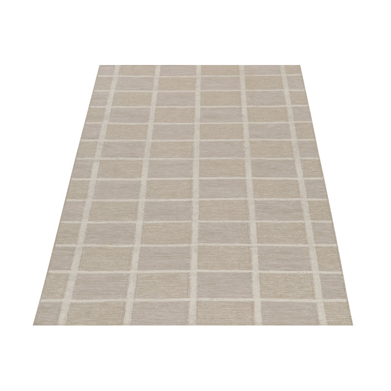 Scandinavian Wool Geometric Area Rug, Rectangle 10' x 14'