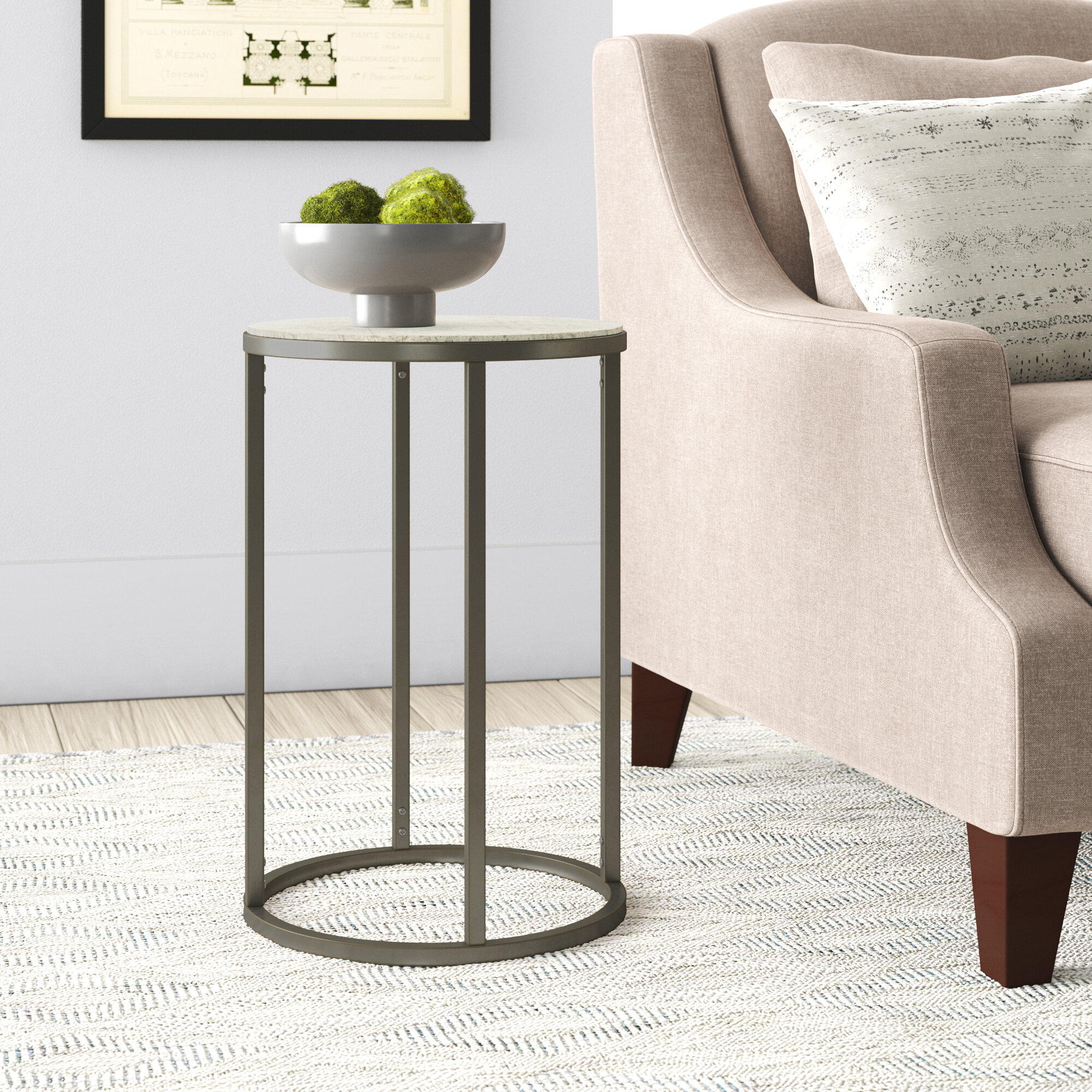 Greyleigh™ Kressley Stone Top End Table & Reviews | Wayfair