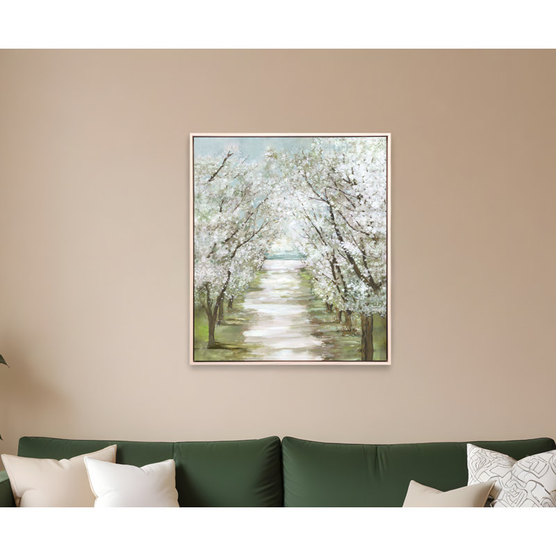 «Blossom Pathway White Floater», impression murale