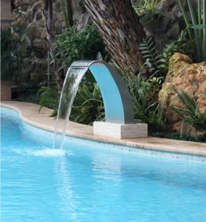 Caractéristique d’eau de piscine en acier inoxydable avec éclairage Spa