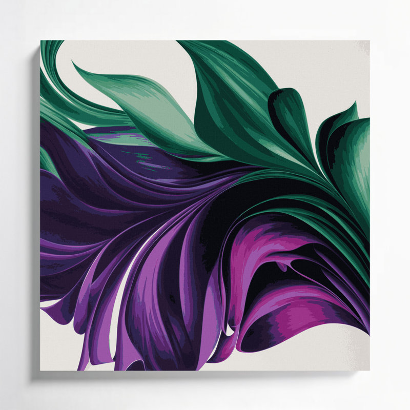 "Gradient Abstract" 98, art mural sur toile mauve, H 12 po x l 12 po