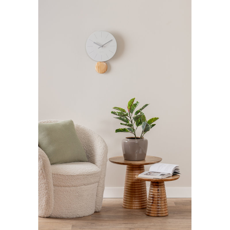 Steel Wall Clock, White