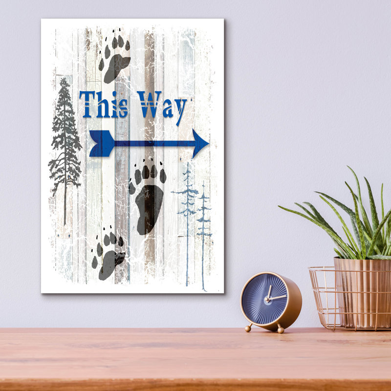 «The Blue Moose - This Way II» par Lightbox Journal, art en verre acrylique, H 16 po x l 12 po x P 0,13 po