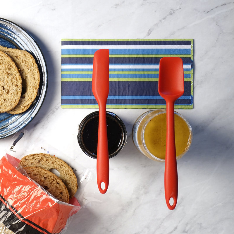 Ensemble de spatules en silicone 2 pièces, Rouge