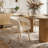 Modern 79" Oval Dining Table Set With 6 Upholstered Dining Arm Chairs-1230948802