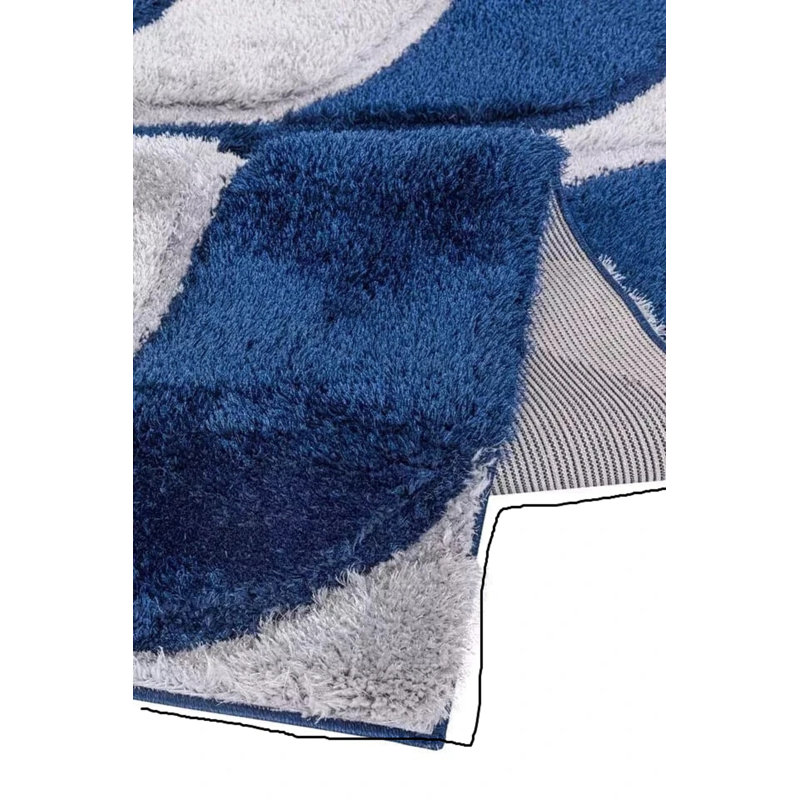 Geometric Shag Area Rug, Rectangle 160 x 230 cm