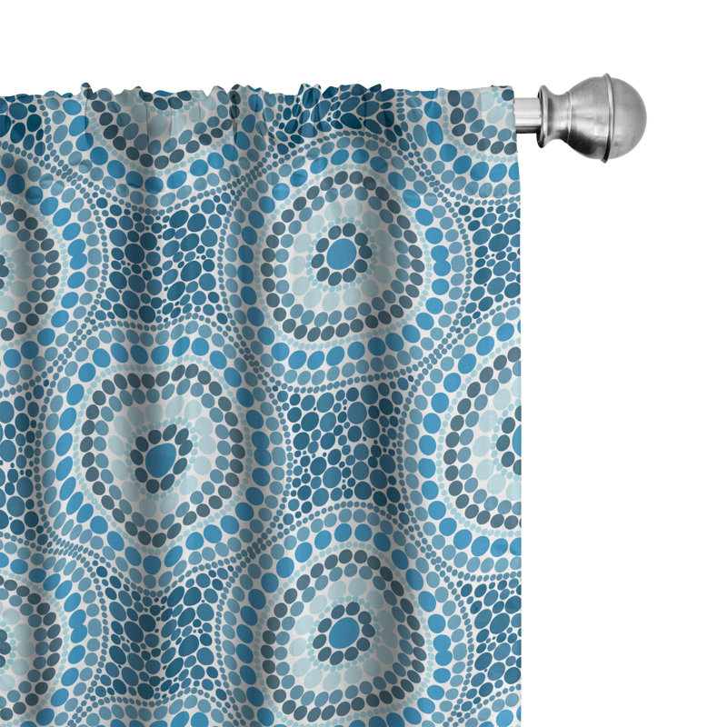 Geometric Semi-Sheer Rod Pocket Curtain Panels, 28" x 63"