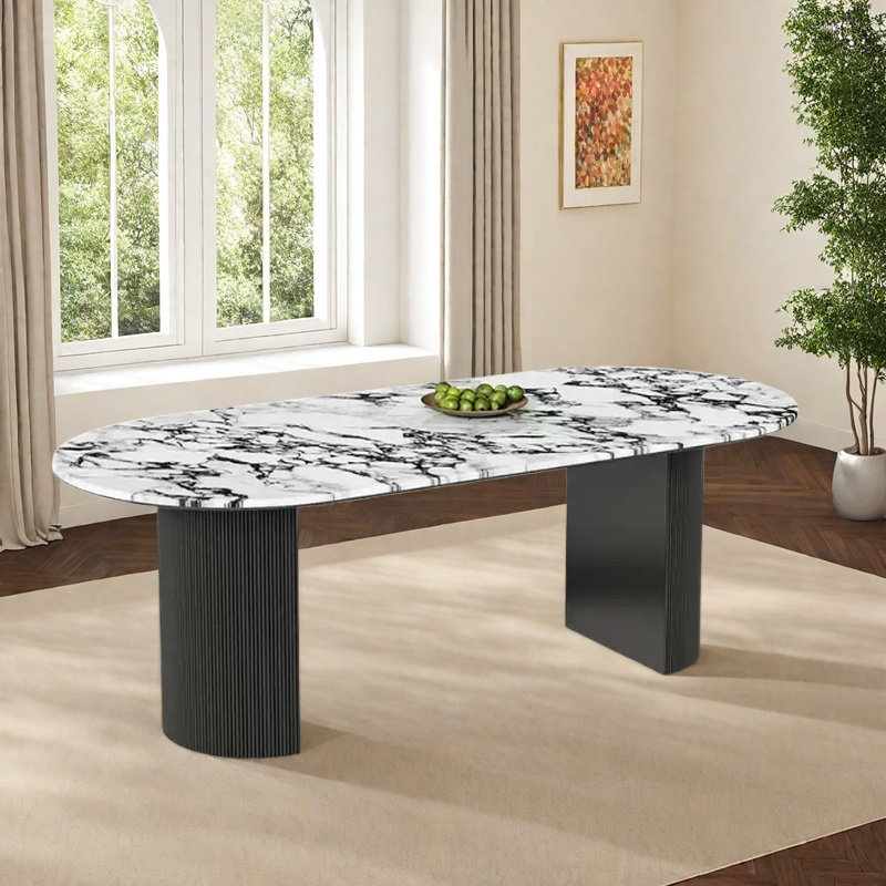 Petite table de salle à manger exquise, H 29,5 po x L 70,8 po x l 31,4 po