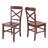 Xenia 2-pc Set X-back Chairs, Walnut