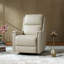 Fauteuil inclinable manuel pivotant en cuir véritable Chikako-78550773