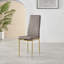 Eubanks Faux Leather Modern Tall Back Dining Chairs Set with Metal Legs & Diamond Stitching-610656263-610656256