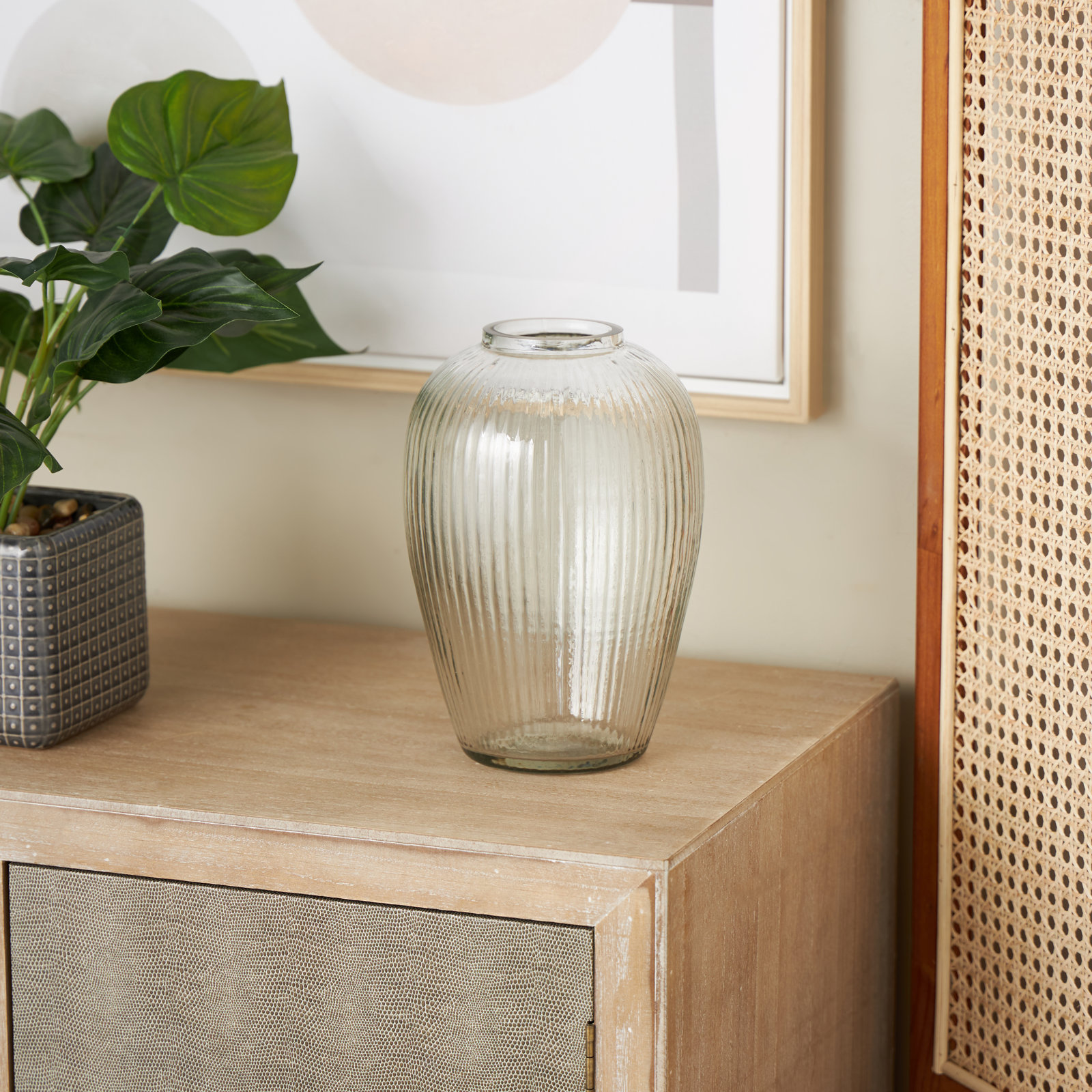 Perry Table Vase, 9.45" H x 6.4" W x 6.4" D