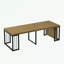 Table de salle à manger extensible avec pieds en métal robustes-117584051