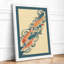 Ornamental Fish Dance Japandi - Framed Print-1992746138-1992746141