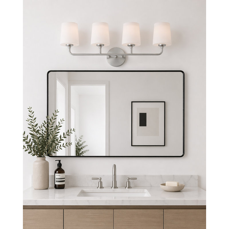 Arkady 4 - Light Dimmable Vanity Light, Satin Nickel