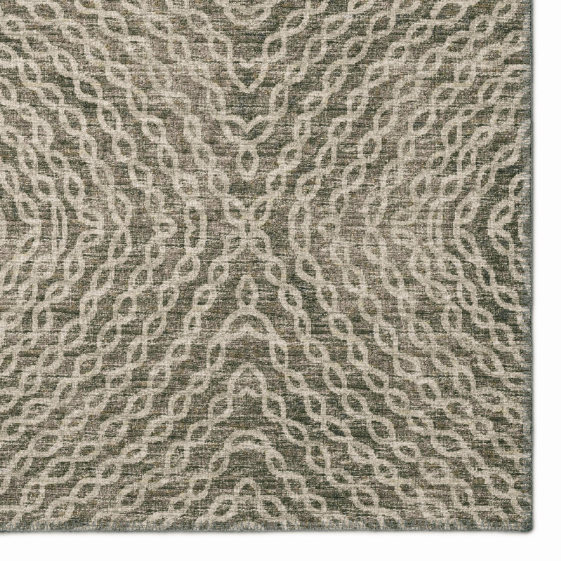 Apollus Chenille Washable Oriental Indoor / Outdoor Rug, Rectangle 3' x 5'