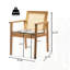 Chaise de salle à manger d'extérieur avec coussin (ensemble de 2)
