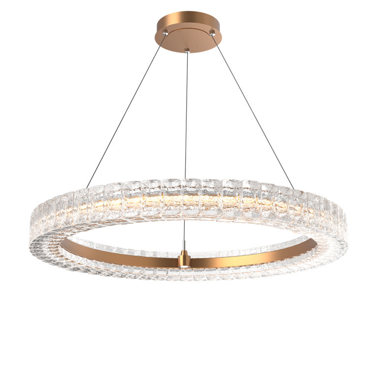 Asscher Dimmable LED Wagon Wheel Chandelier