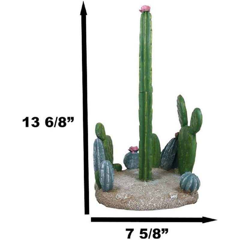 Rustic Western Desert Forest Saguaro Cactus Cacti Paper Towel Holder Stand Décor