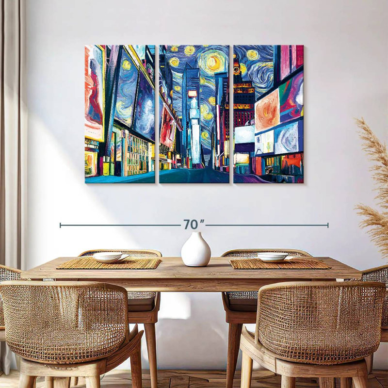 Sebbie Time Square Starry Night, 36" H x 57" W