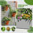 59" H x 30" W x 12" D Outdoor Metal Planter Box with Trellis Decor Raised Garden Bed with Lattice Panel for Patio-1960117164-1960117166-1960117177