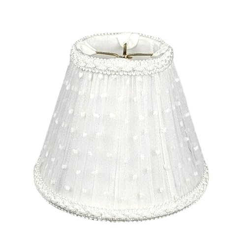 Silk Empire Lamp Shade, 4.5" H x 5" W x 5" D, White