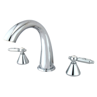 Kingston Brass Roman Two-Handle 3-Hole Deck Mount Roman Tub Faucet