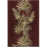 Aschera Floral Handmade Tufted Wool Brown/Tan Area Rug