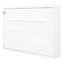 Lit blanc double, parfait pour les chambres d'amis et les bureaux à domicile, support de matelas flexible, construction avec lit mural à double système de pistons, gymnases Space Furniture, confortables lattes absorbantes, facile-131457260