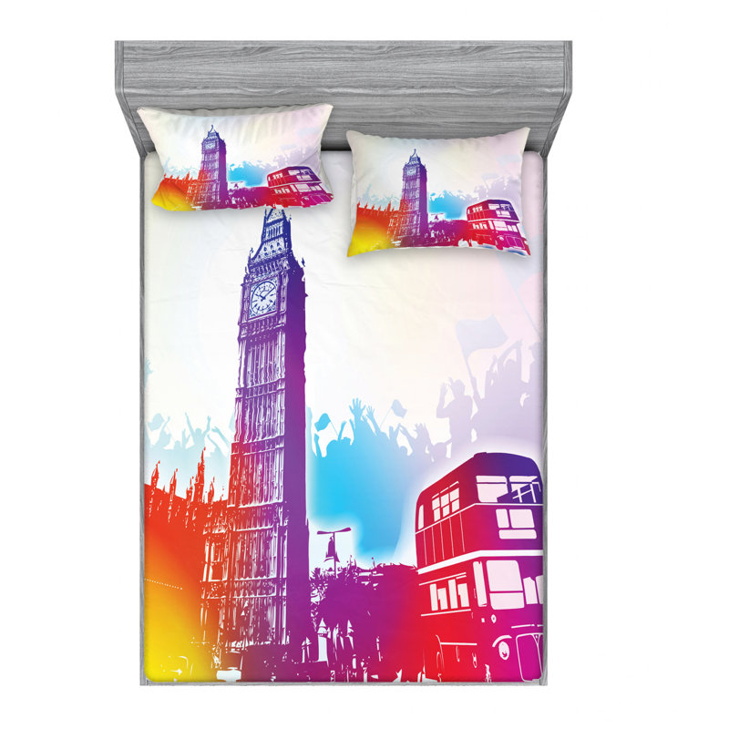 London Microfiber Sheet Set, Full Sheet Set + Fitted Sheet + 2 Pillowcases