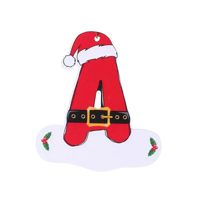 26 Christmas 26 Letter Ornaments Red Wooden Christmas Tree Ornaments Letter Hanging Pendant Ornaments Alphabet Xmas Tree Decorations For Home