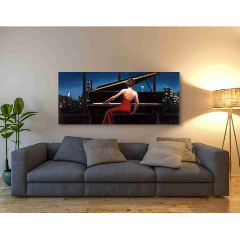 «Lady in Red» par Marco Fabiano, art mural sur toile, H 30 po x l 60 po x P 1,5 po