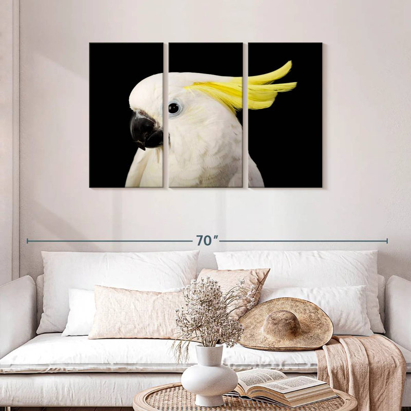 Brampt Sulfur Crested Cockatoo Head, 28" H x 45" W