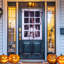 Décorations de fenêtre d'Halloween, couvercle de porte de fenêtre effrayant effrayant pour la fête intérieure et extérieure, décor de maison hantée