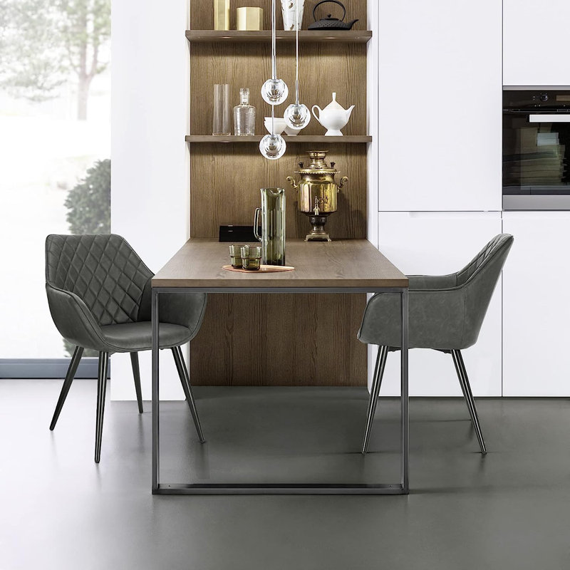 Wetumka Upholstered Chair, Anthracite